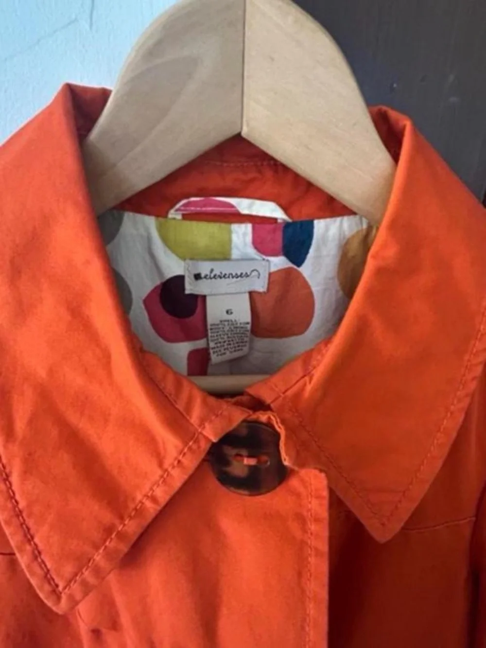 Elevenses Vibrant Orange Single-Breasted Trench Jacket